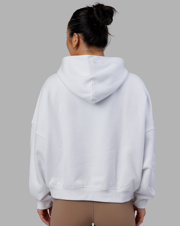 Woman wearing Ivy Hoodie - White