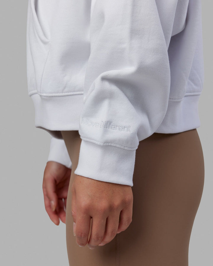 Woman wearing Ivy Hoodie - White
