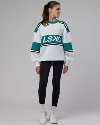 Rep 7/8 Length Tight - Black-Hyper Teal