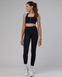Rep 7/8 Length Tight - Black-Hyper Teal