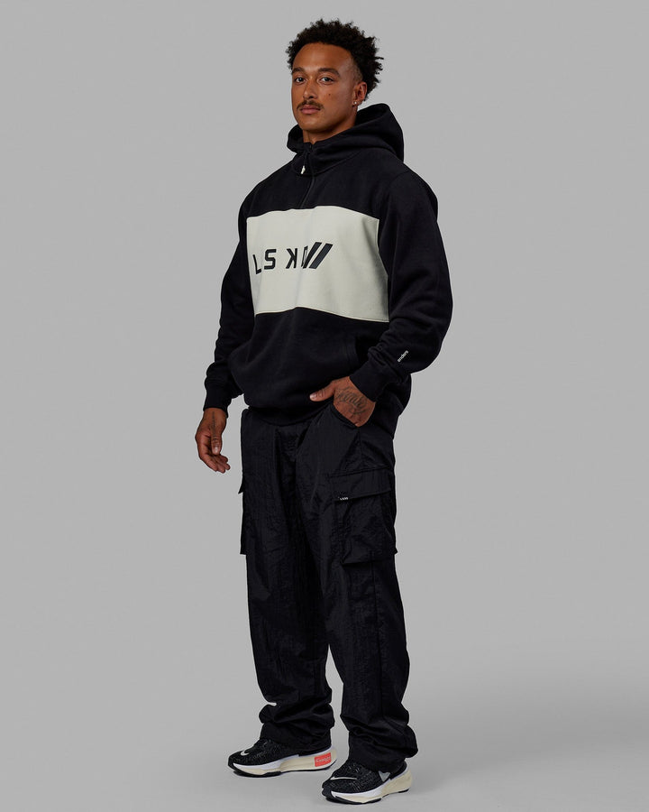 Man wearing Unisex LSKD x Blenders Hoodie - Black-Bone