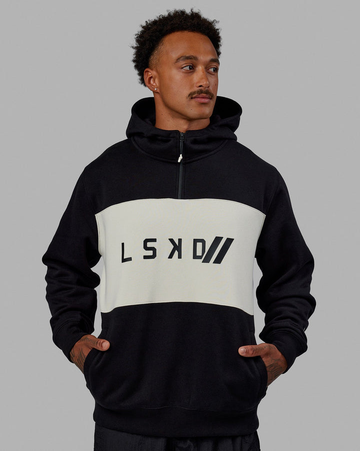 Man wearing Unisex LSKD x Blenders Hoodie - Black-Bone