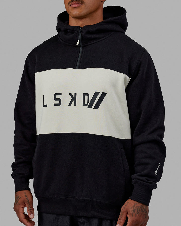Man wearing Unisex LSKD x Blenders Hoodie - Black-Bone