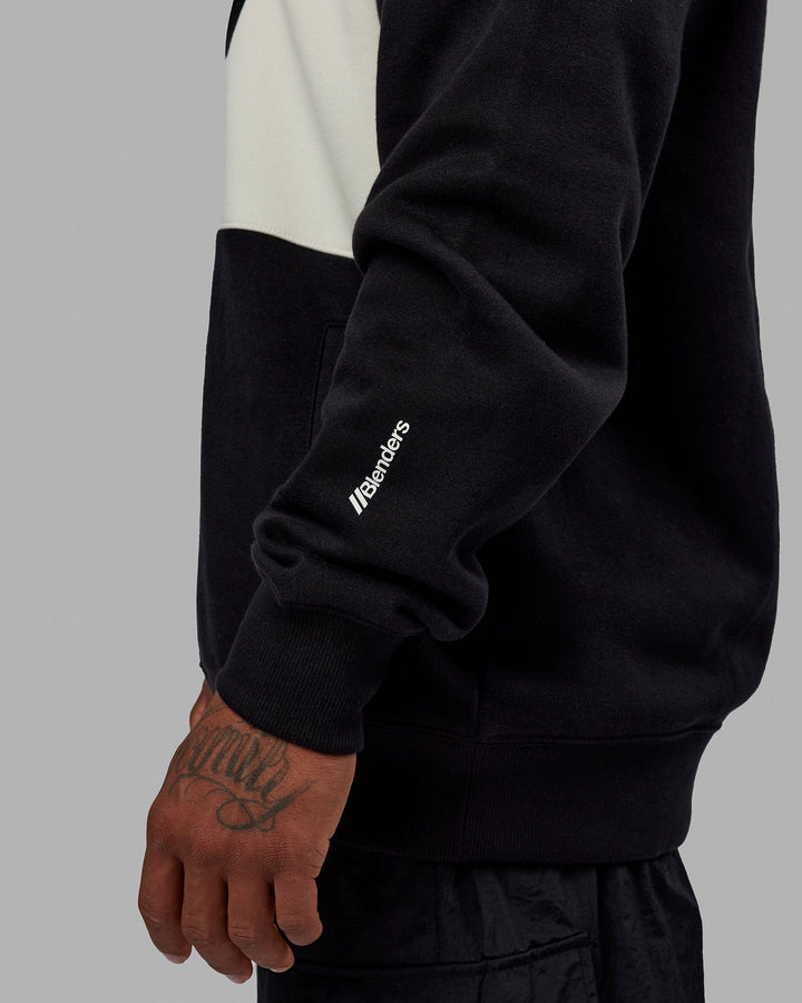 Man wearing Unisex LSKD x Blenders Hoodie - Black-Bone