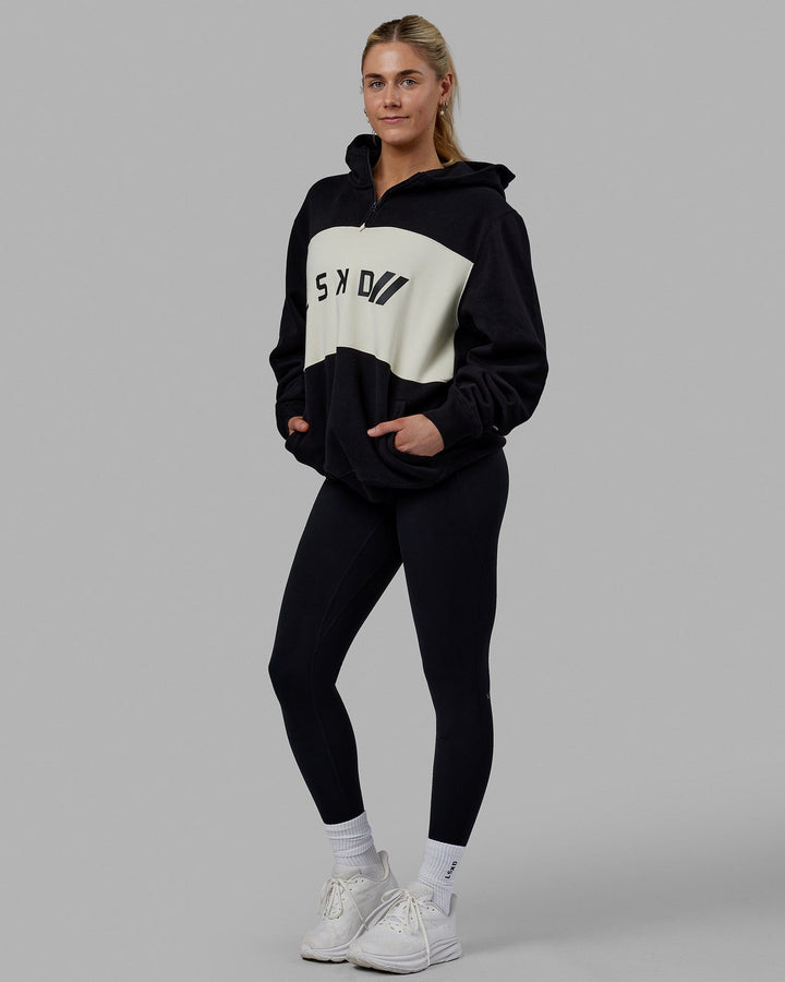 Woman wearing Unisex LSKD x Blenders Hoodie - Black-Bone