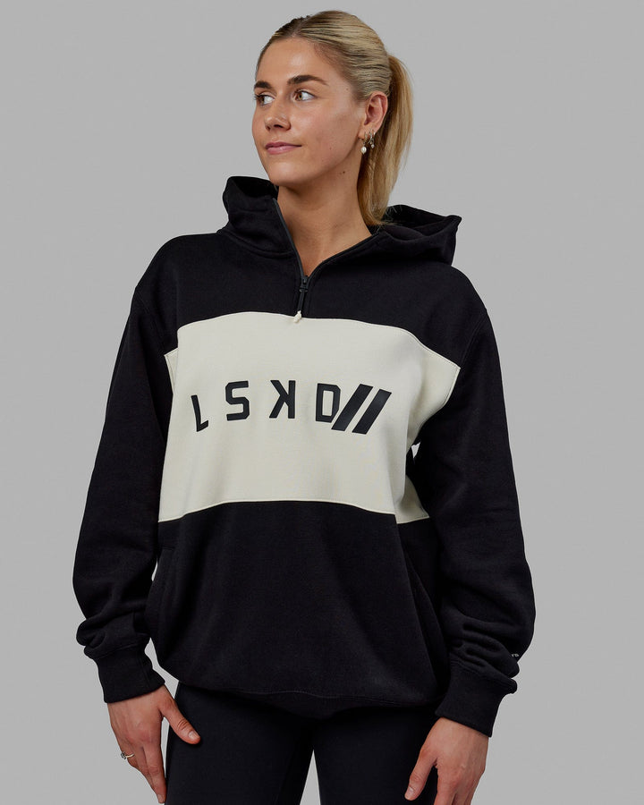 Woman wearing Unisex LSKD x Blenders Hoodie - Black-Bone