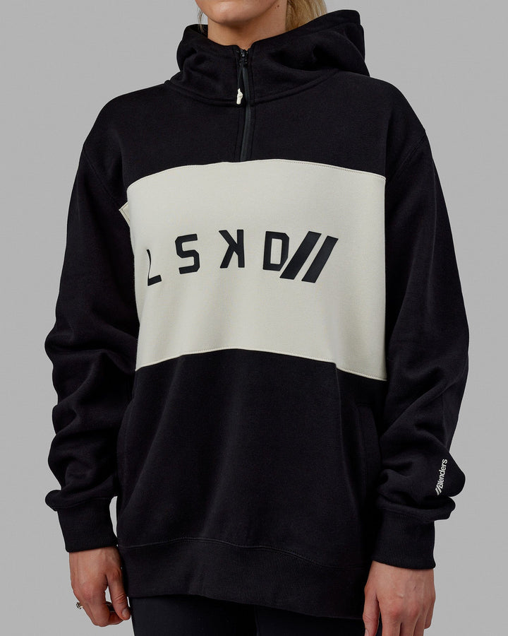Woman wearing Unisex LSKD x Blenders Hoodie - Black-Bone