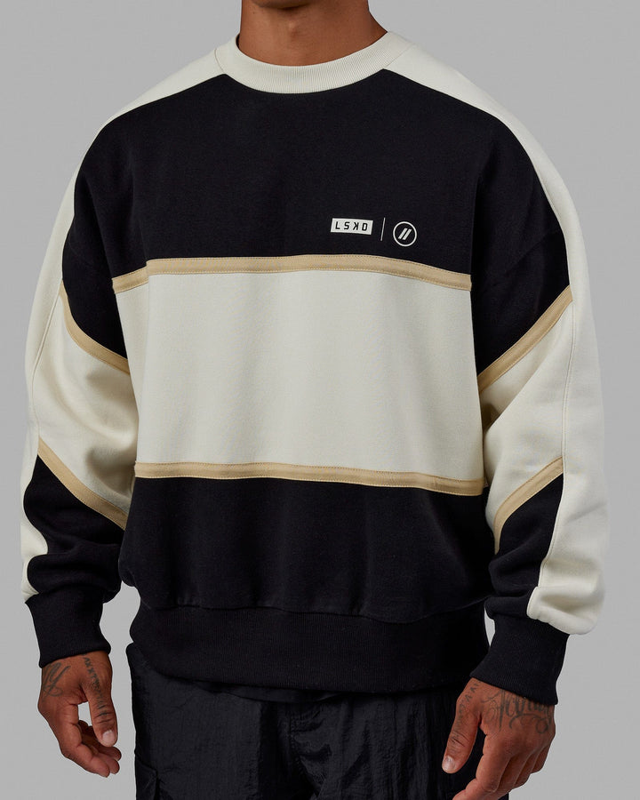 Man wearing Unisex LSKD x Blenders Sweater - Black-Bone