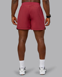 Man wearing Lift 6" Performance Short - Claret | Model:Sam | Size:L