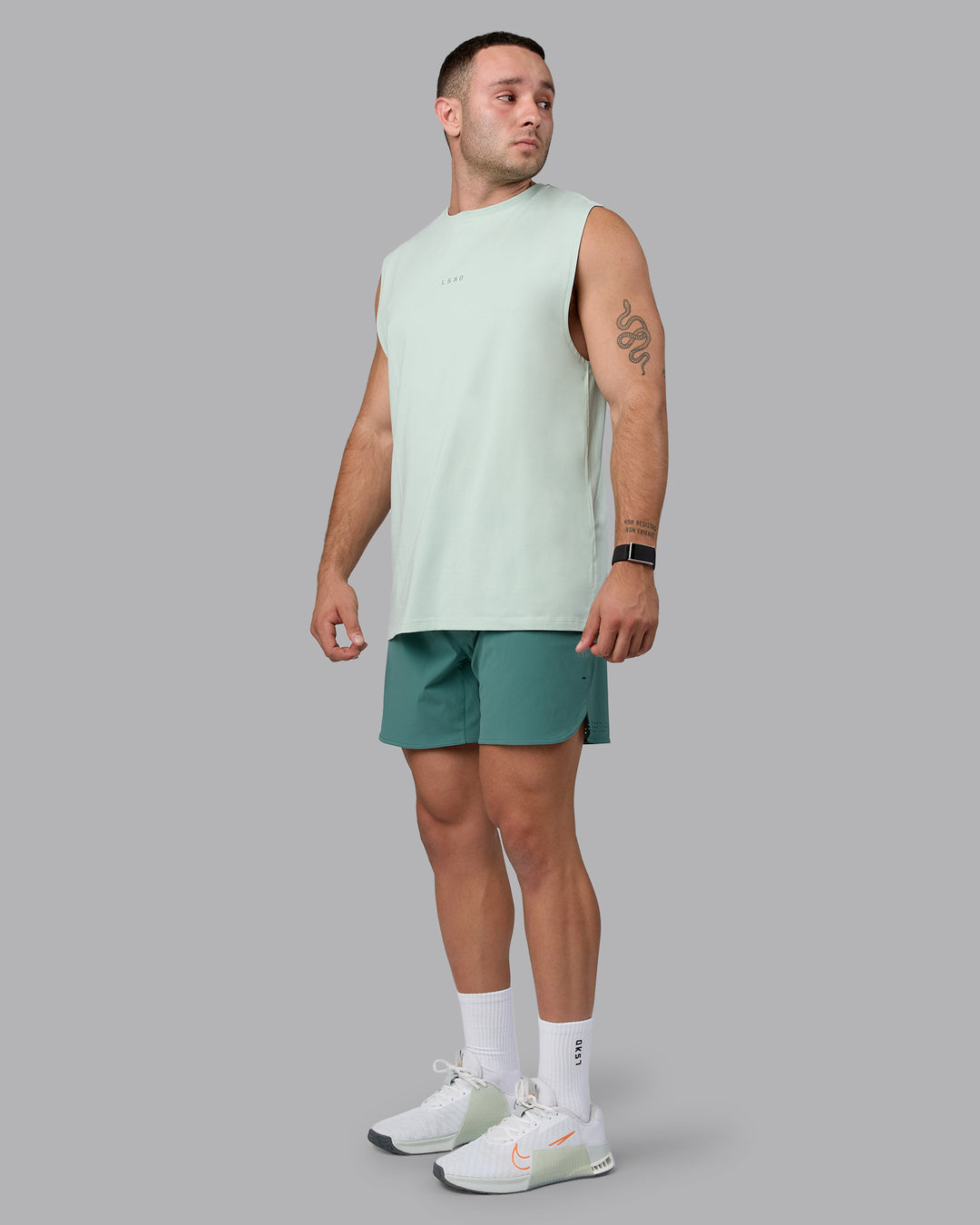 Man wearing Lift 6&quot; Performance Shorts - Sagebrush