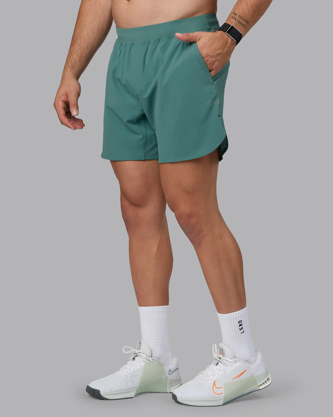 Man wearing Lift 6&quot; Performance Shorts - Sagebrush