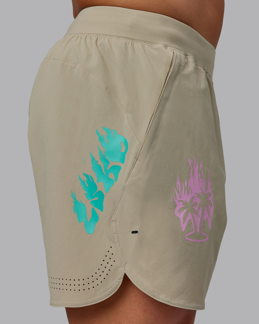 Man wearing Lift 6" Performance Shorts - Sand-So Cal 24