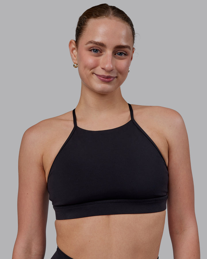 Lift High Neck Sports Bra Black LSKD