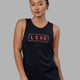 Woman wearing Luna Tank - Black-Raspberry