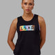 Woman wearing Luna Tank - Pride-Black