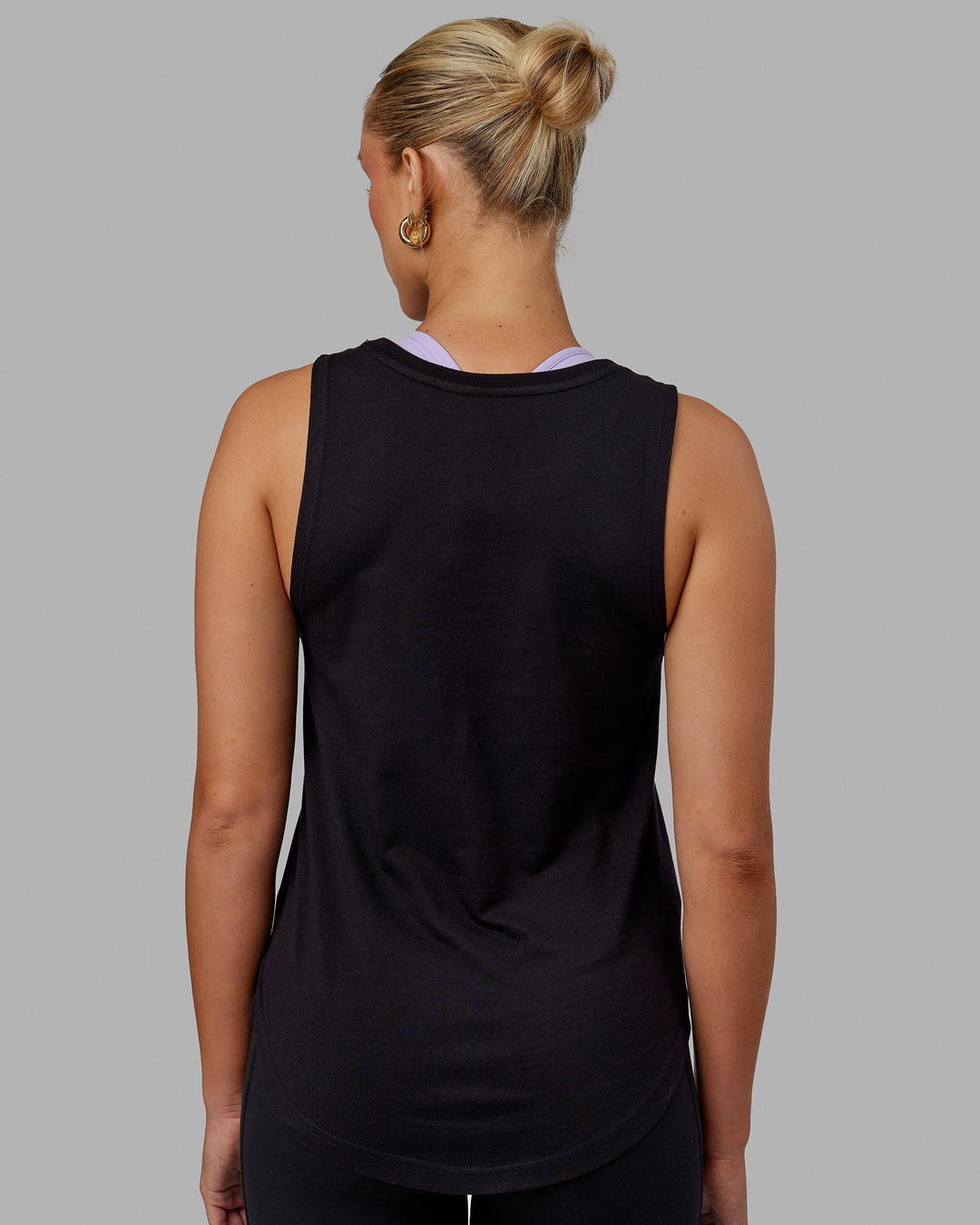 Woman wearing Luna Tank - Pride-Black