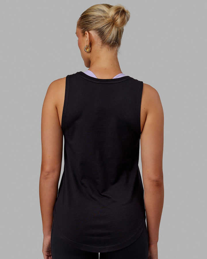 Woman wearing Luna Tank - Pride-Black