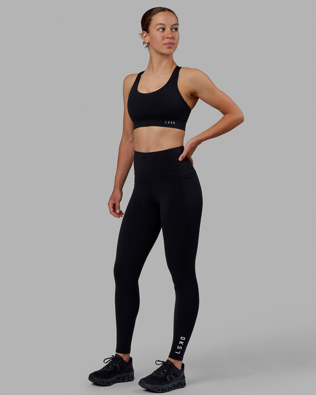 Woman wearing MVP 2.0 Sports Bra - Black
