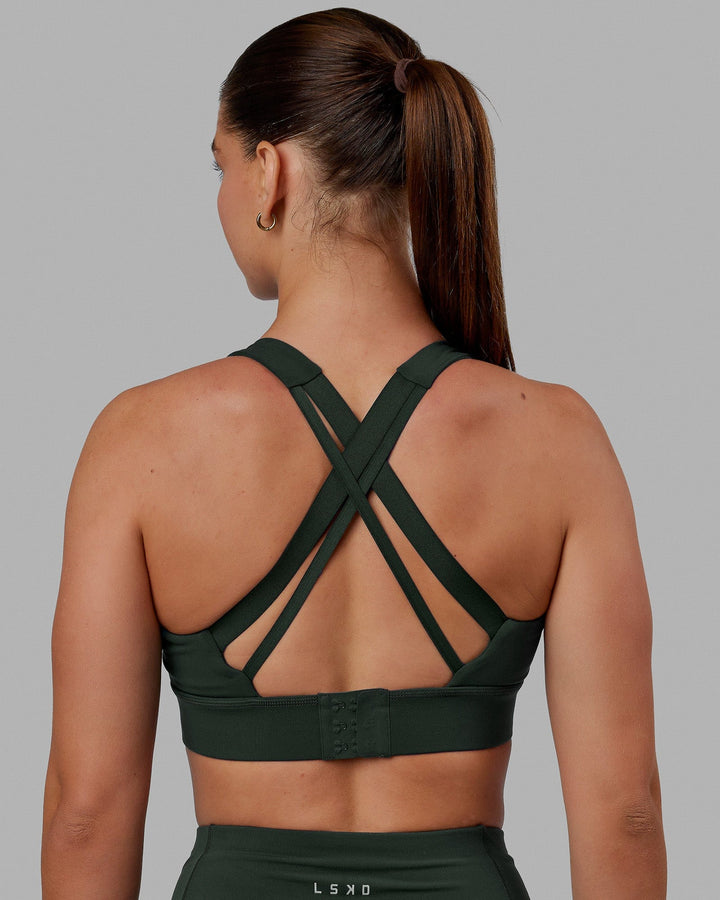 Woman wearing MVP 2.0 Sports Bra - Vital Green