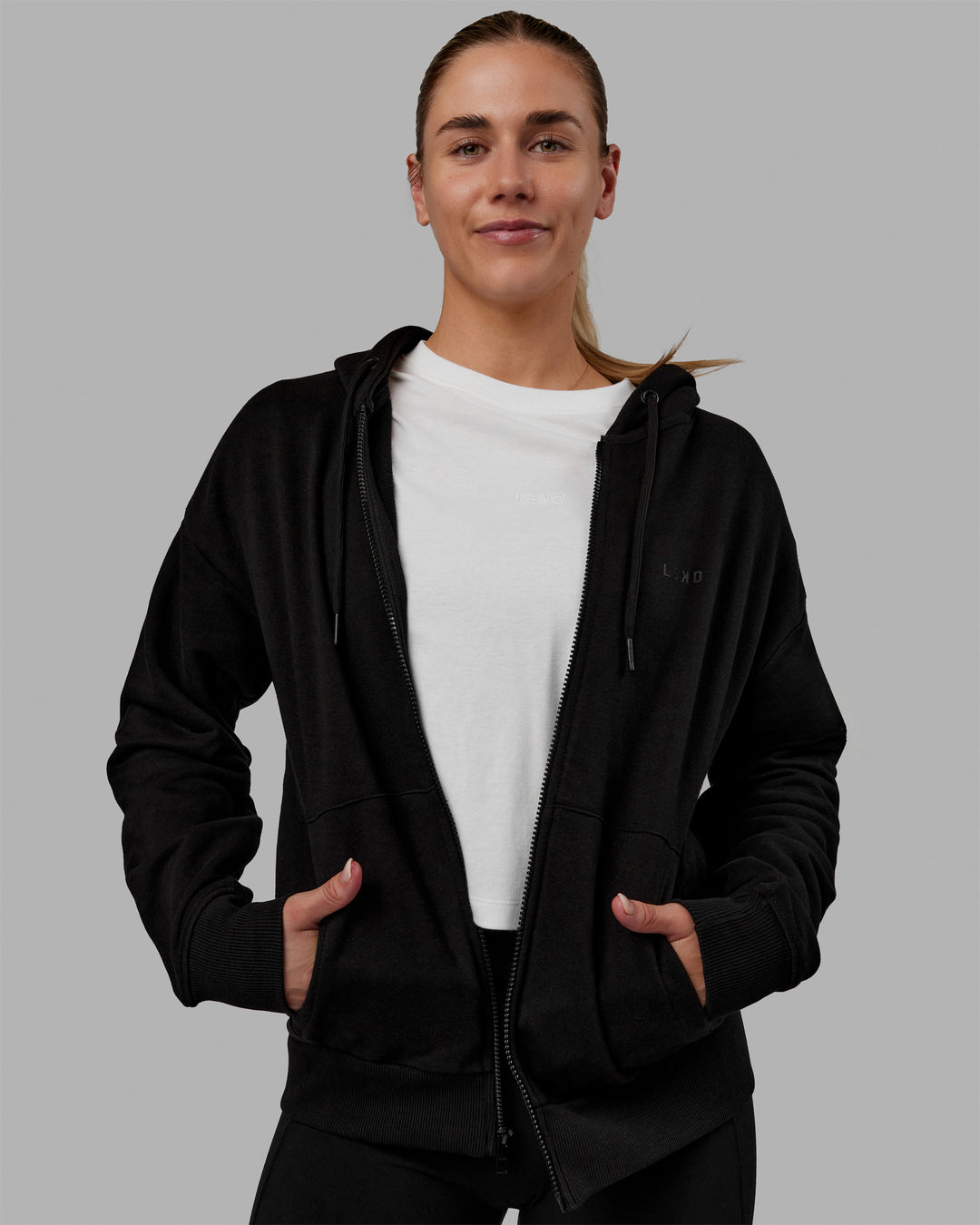 MVP Zip Through Hoodie Black LSKD - Main Image