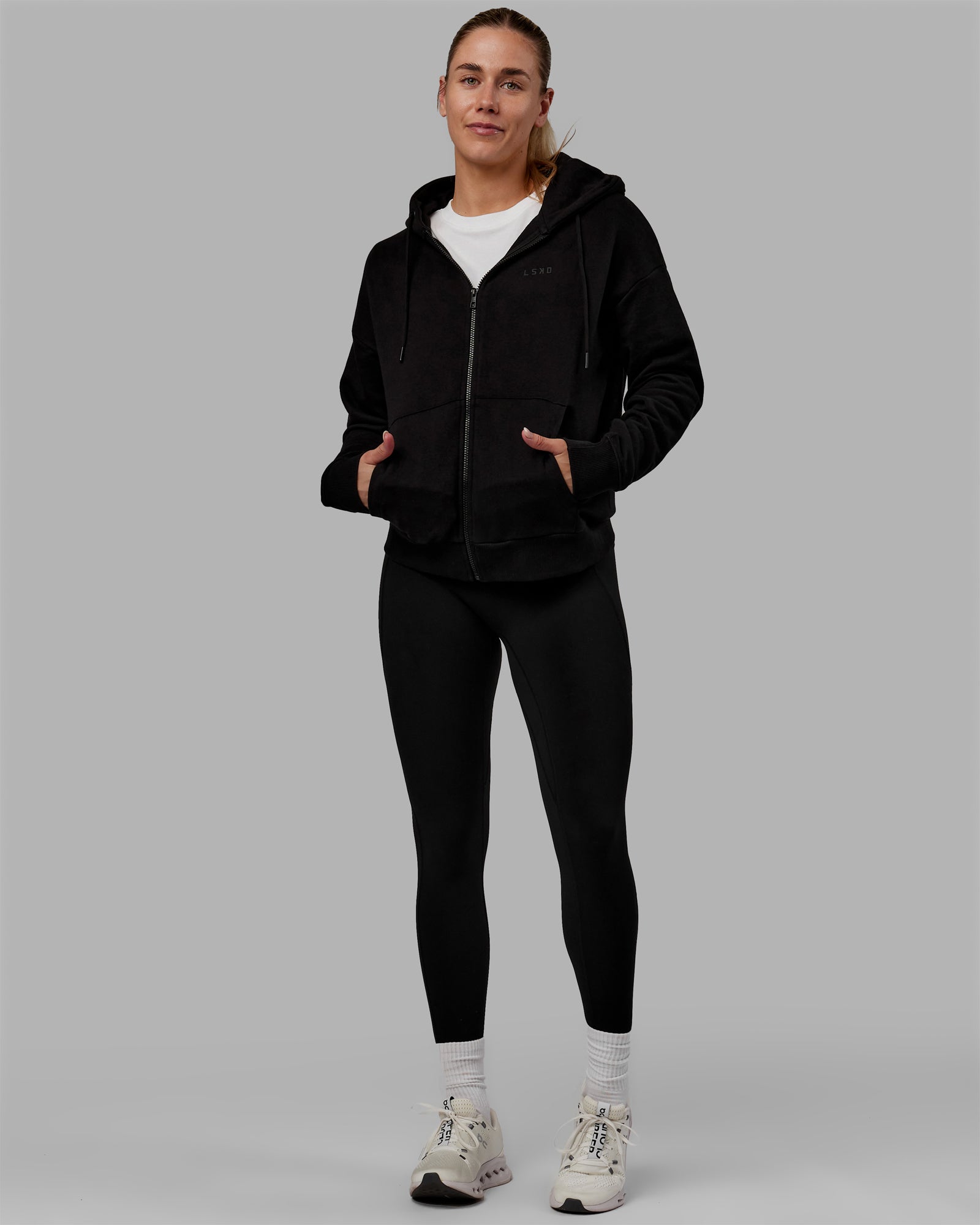 MVP Zip Through Hoodie - Black | LSKD
