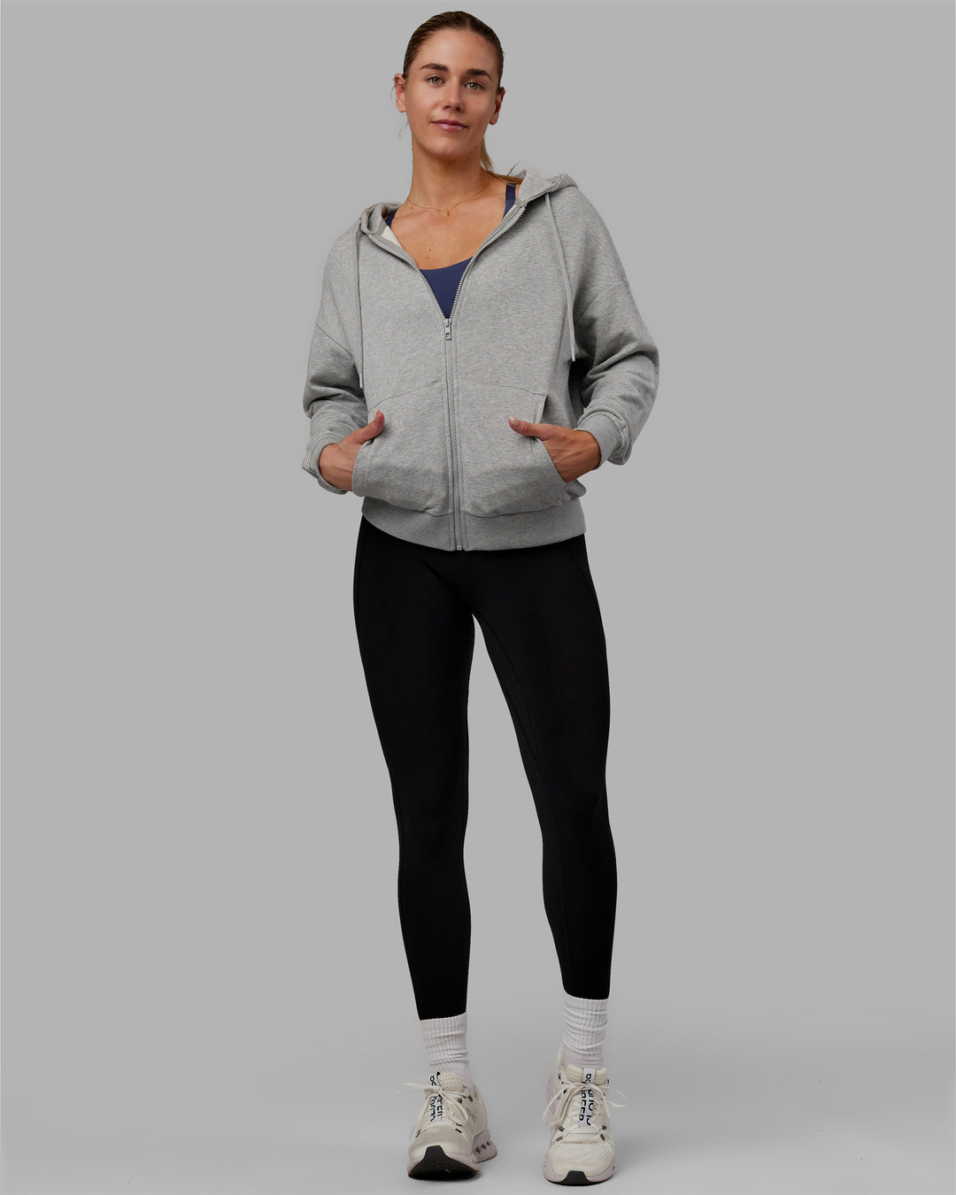 Pullover Hoodie Ladies Dark Grey Hoodie MVP Zip Through Hoodie