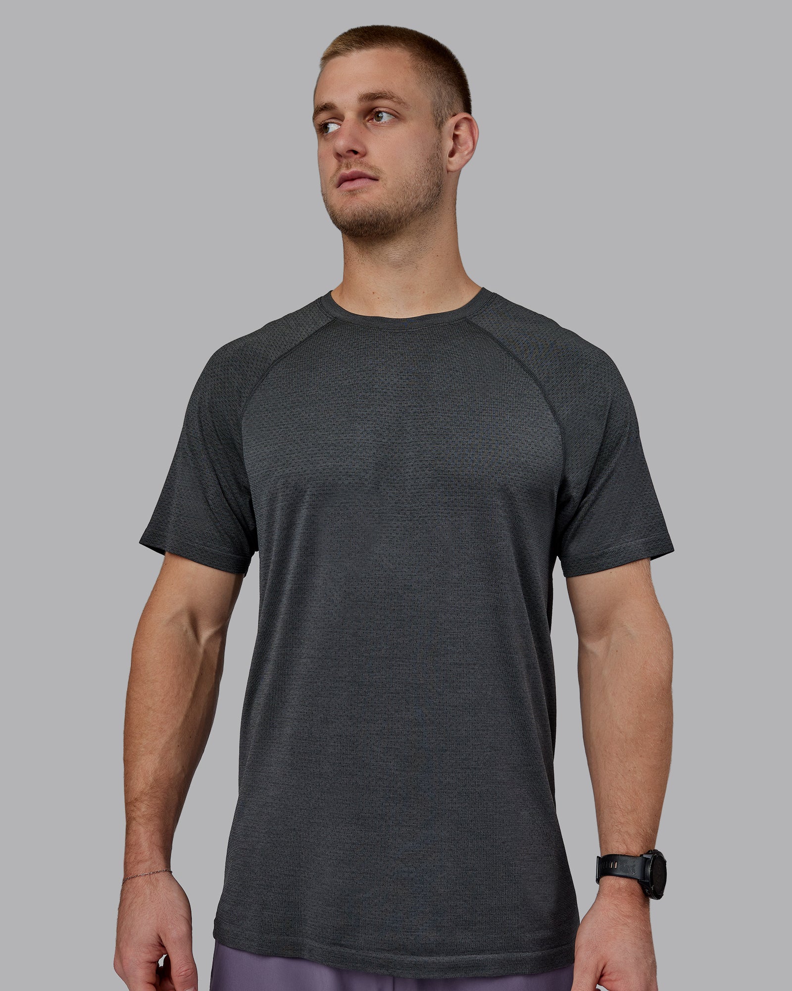 Mens AeroFLX+ Seamless Tee - Pirate Black Marl | LSKD