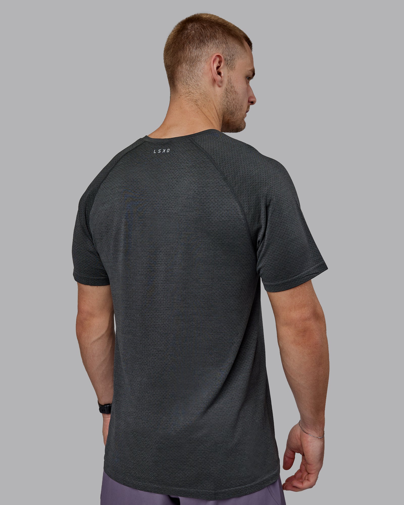 Mens AeroFLX+ Seamless Tee - Pirate Black Marl | LSKD