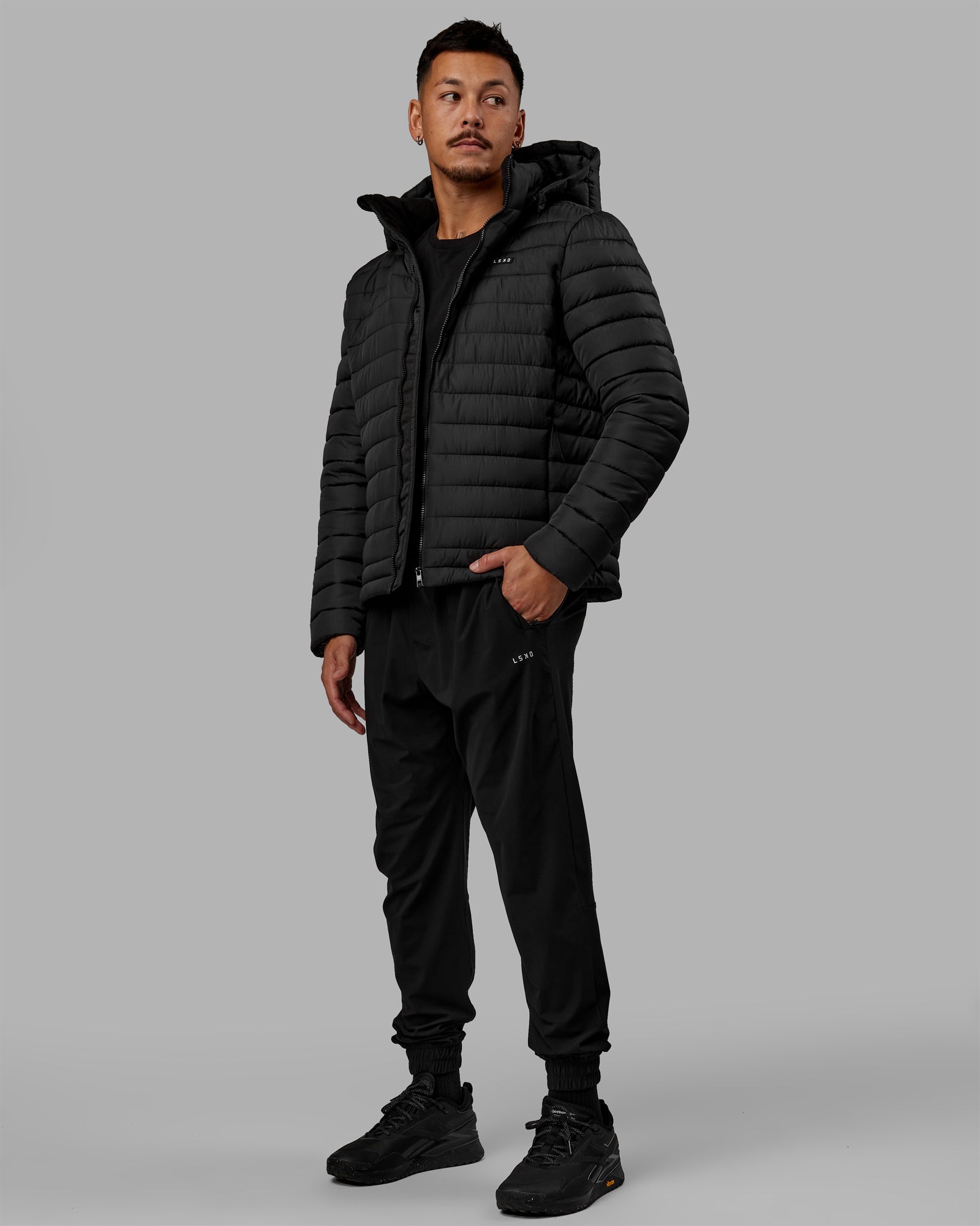 Mens All Day Puffer Jacket Black LSKD