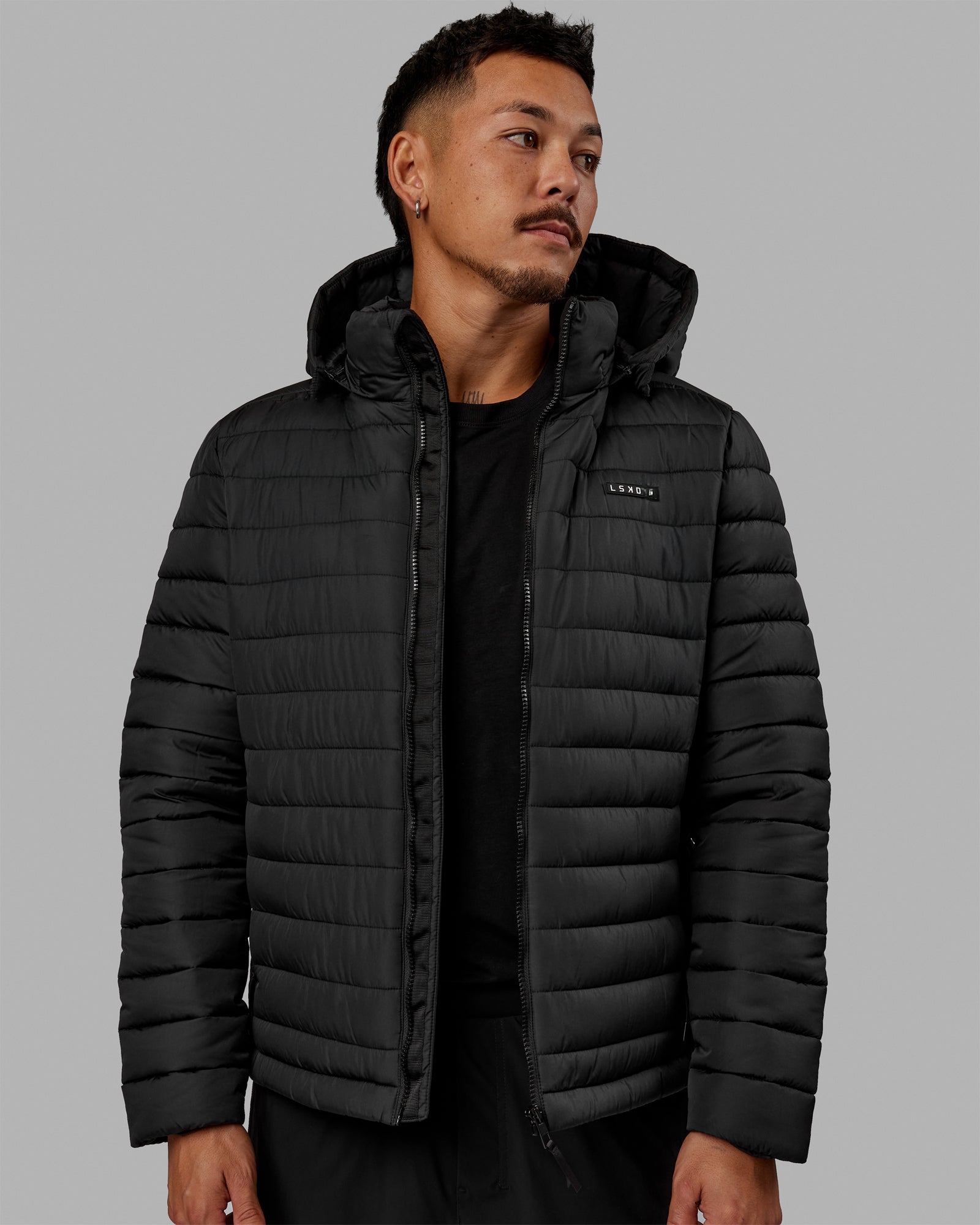 All black puffer jacket on sale