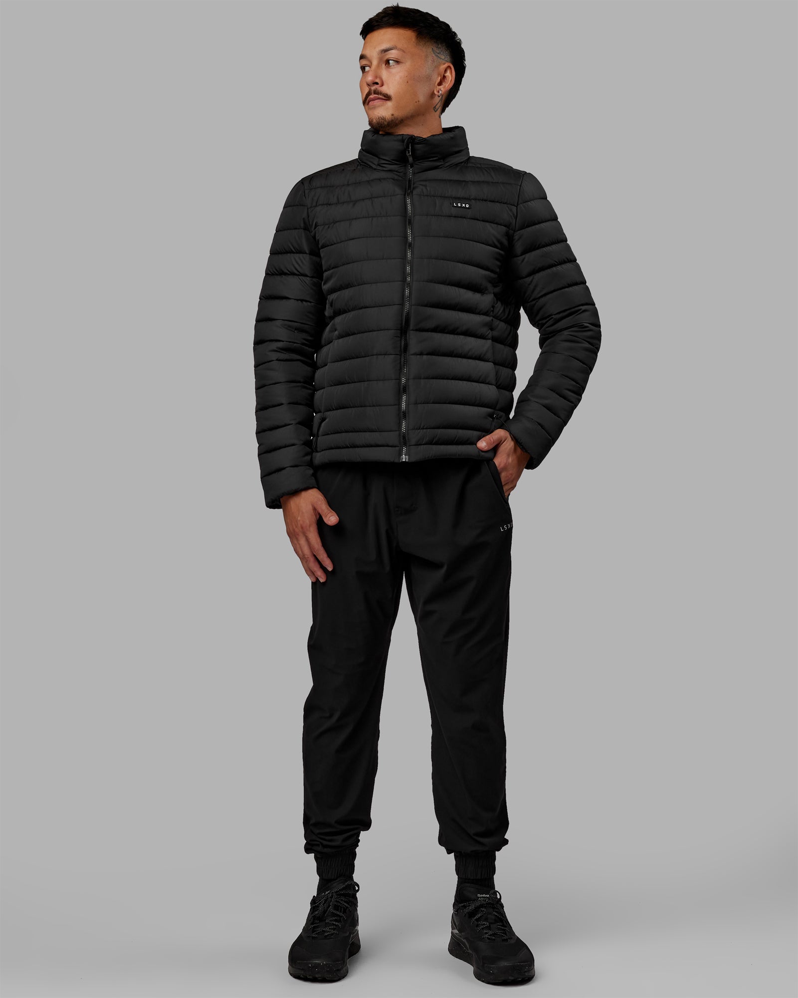 Mens All Day Puffer Jacket - Black | LSKD
