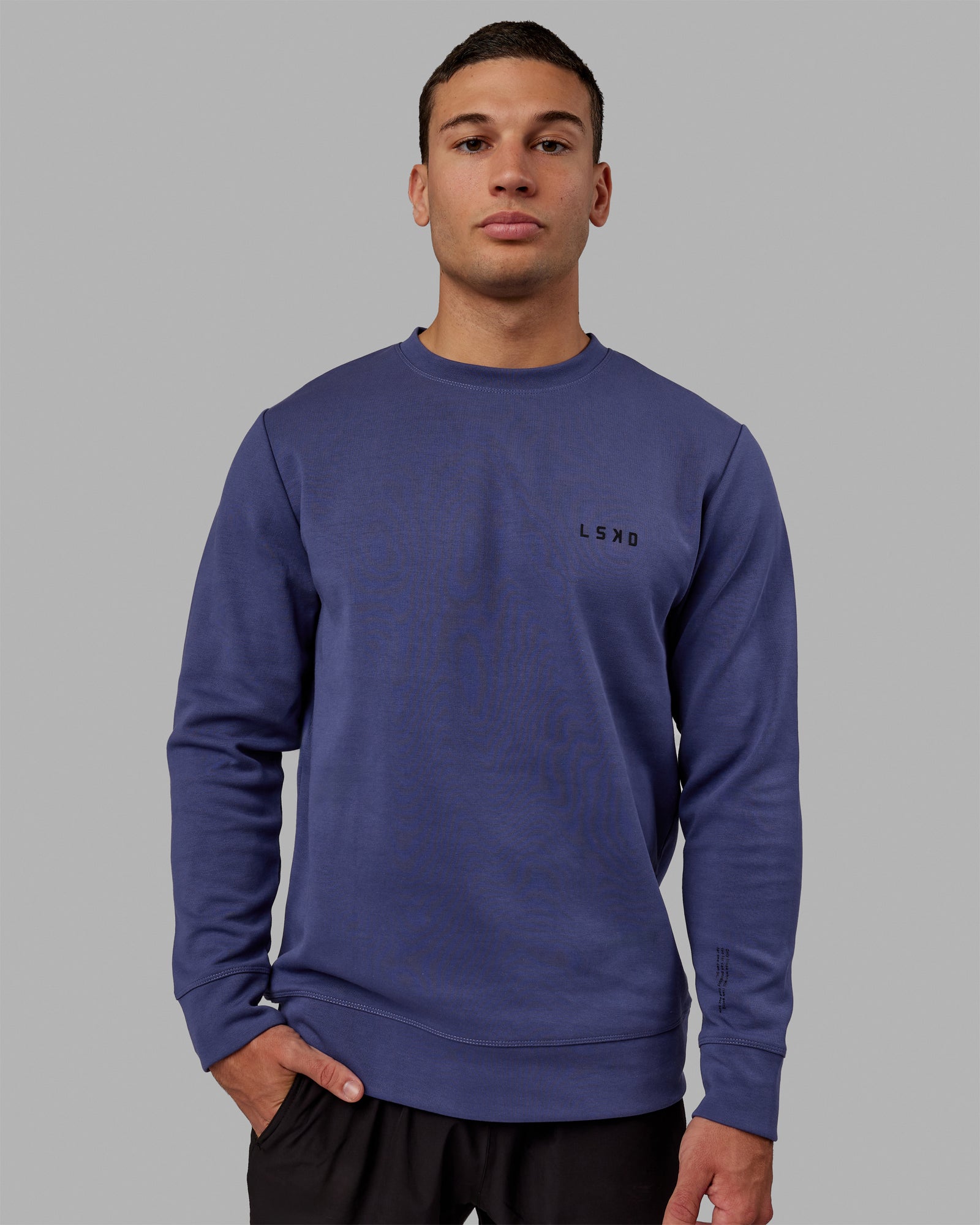 Man wearing Athlete ForgedFleece Sweater - Future Dusk