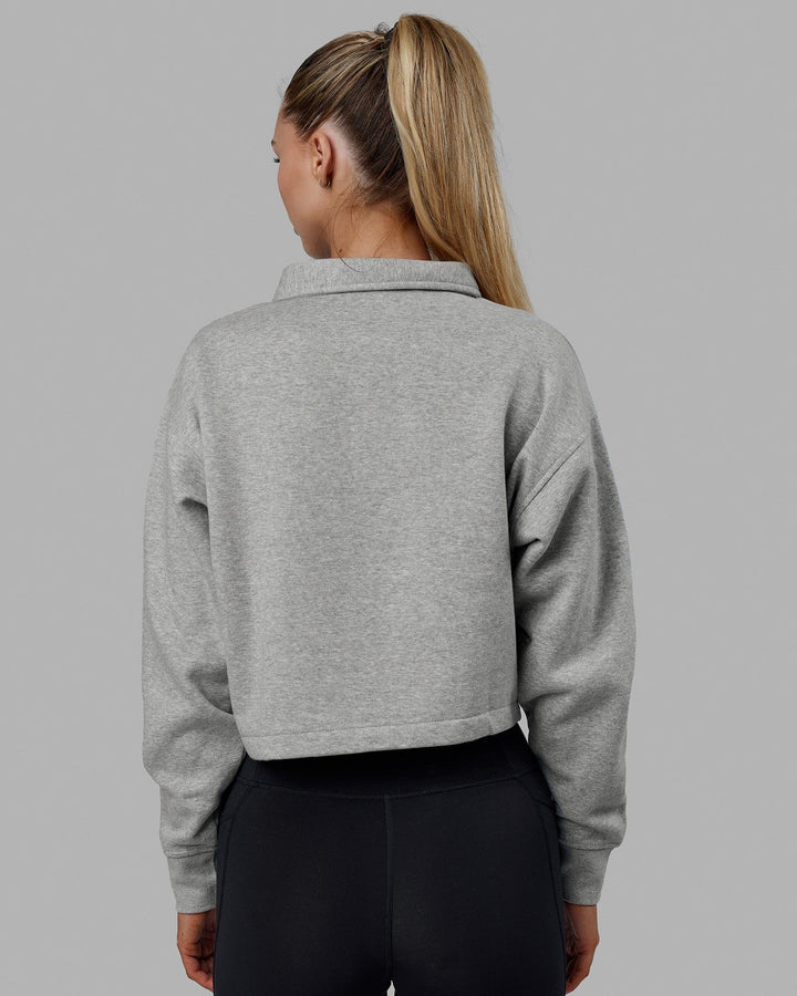 Woman wearing Off Court Sweater - Grey Marl