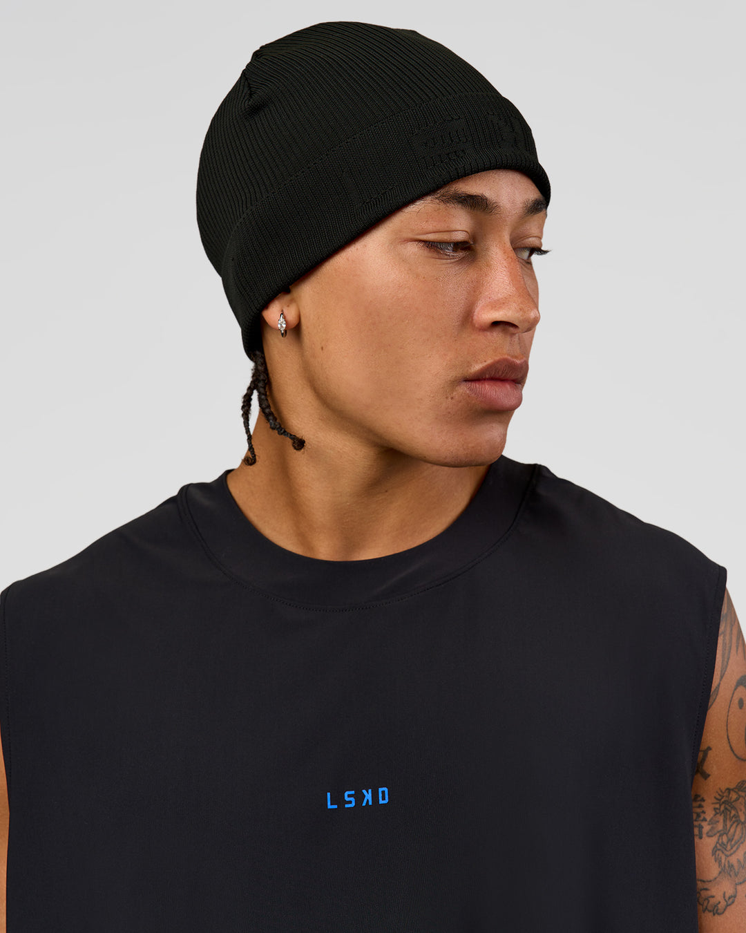 Man wearing Pace Beanie in Black  - view 8