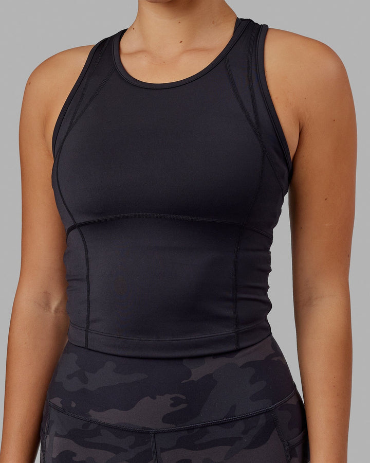  Woman wearing Propel Performance Tank - Black