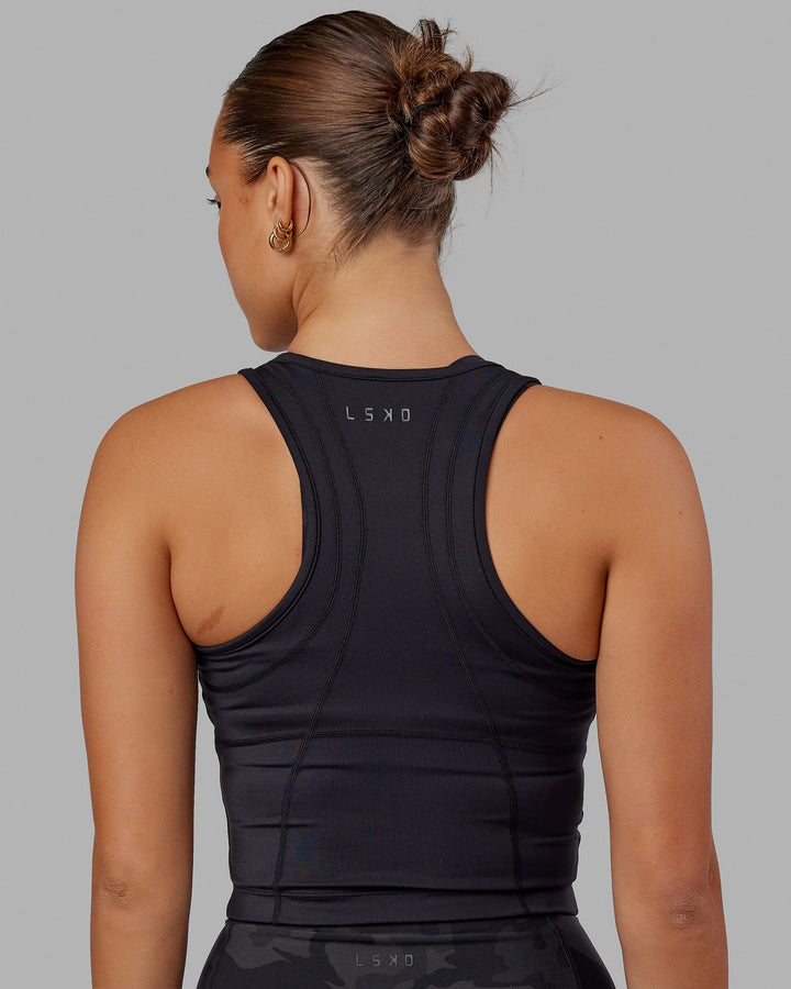  Woman wearing Propel Performance Tank - Black