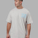 Man wearing Proximity Long Line Tee Oversize - Lunar Rock
