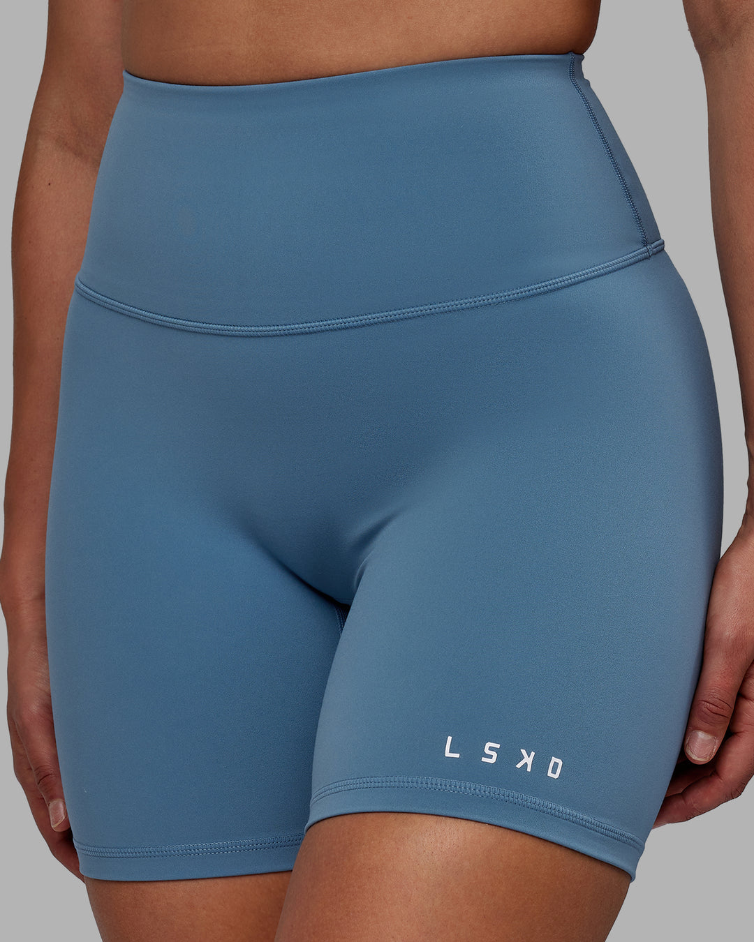 Woman wearing RXD High-Rise 6&quot; Short - Elemental Blue