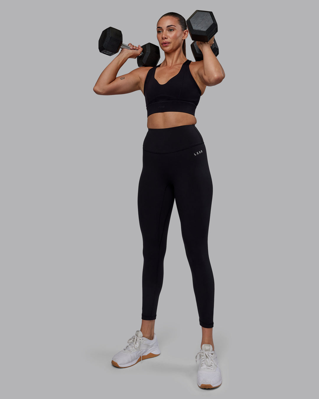 Woman wearing RXD High-Rise 7/8 Legging - Black