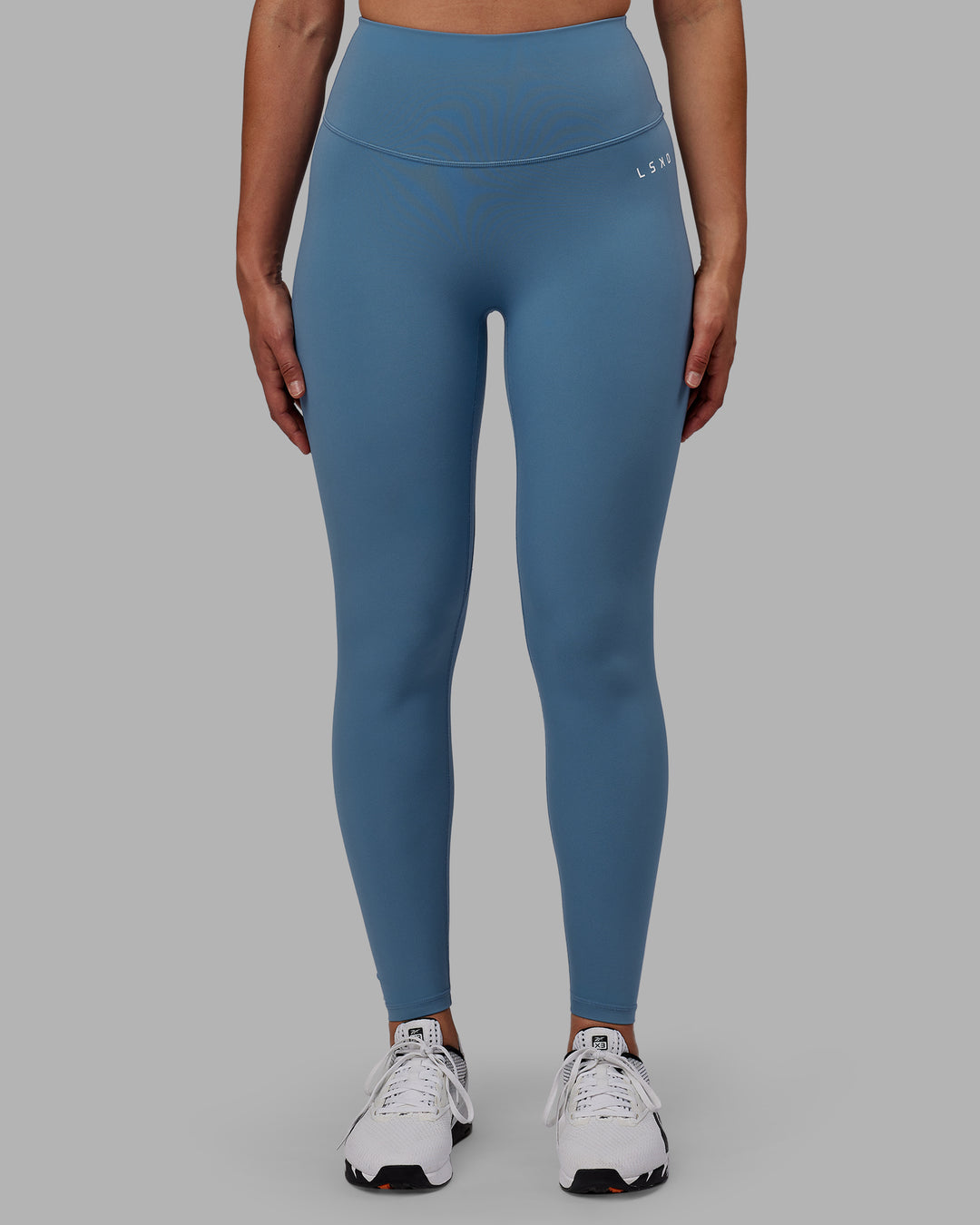 Woman wearing RXD High-Rise Full Length Legging - Elemental Blue