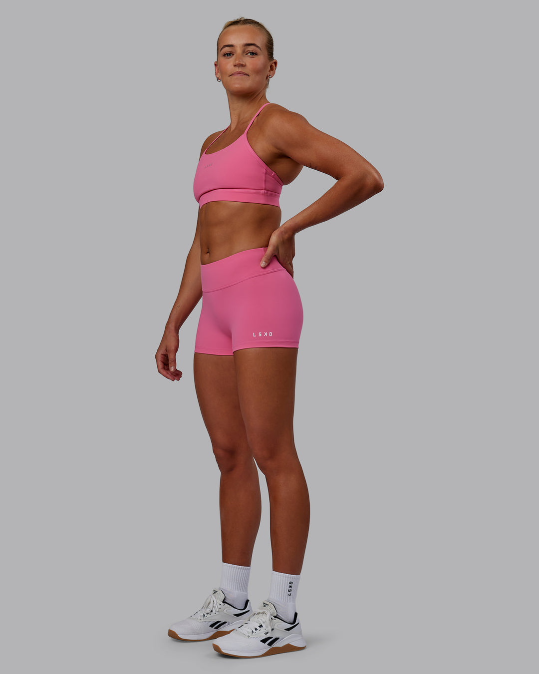 Woman wearing RXD Low-Rise 2&quot; Short - Carmine Rose