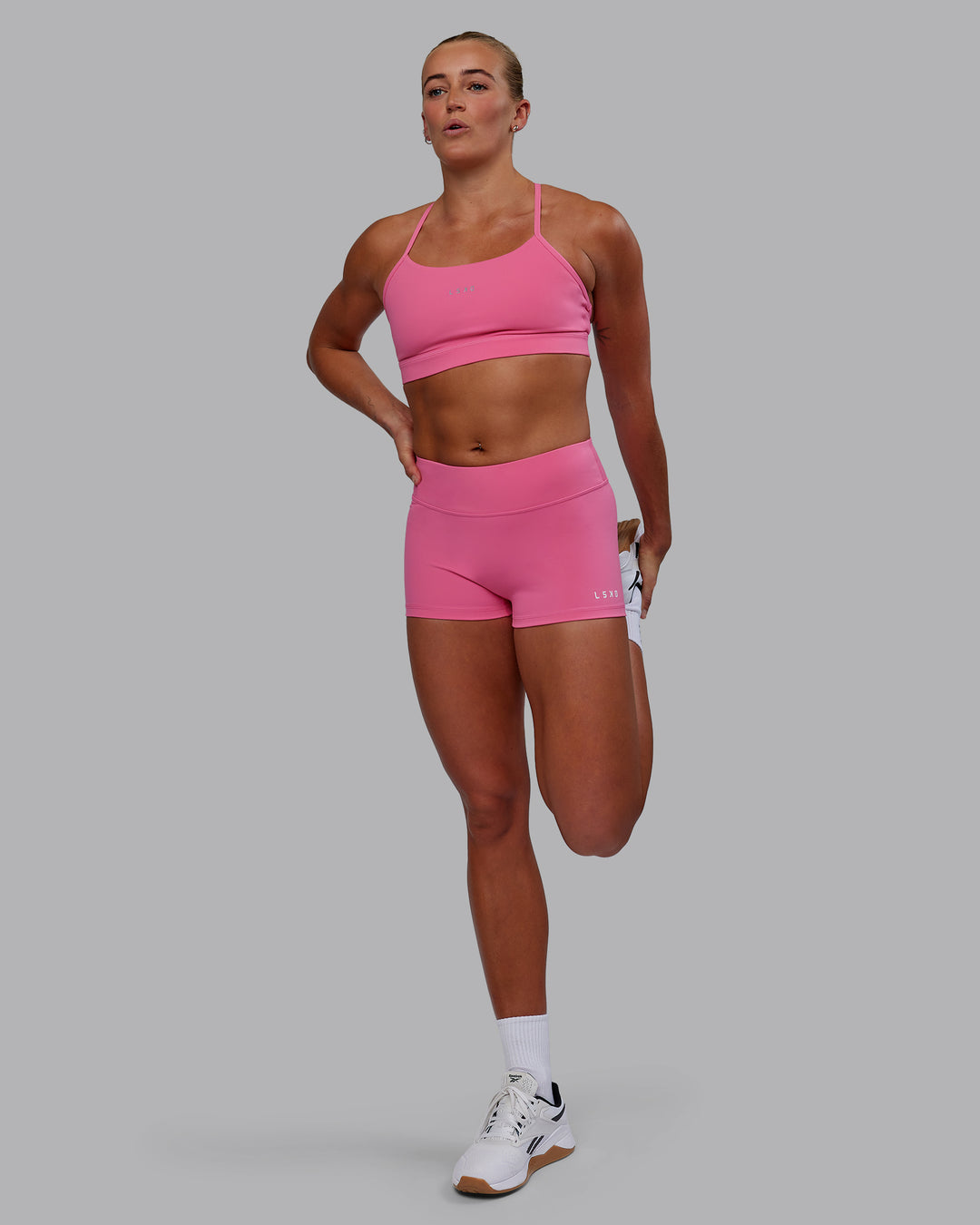 Woman wearing RXD Low-Rise 2&quot; Short - Carmine Rose
