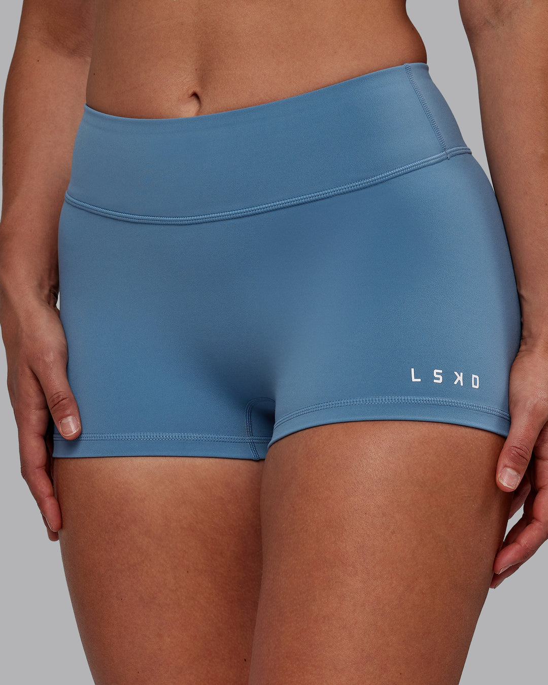 Woman wearing RXD Low-Rise 2&quot; Short - Elemental Blue