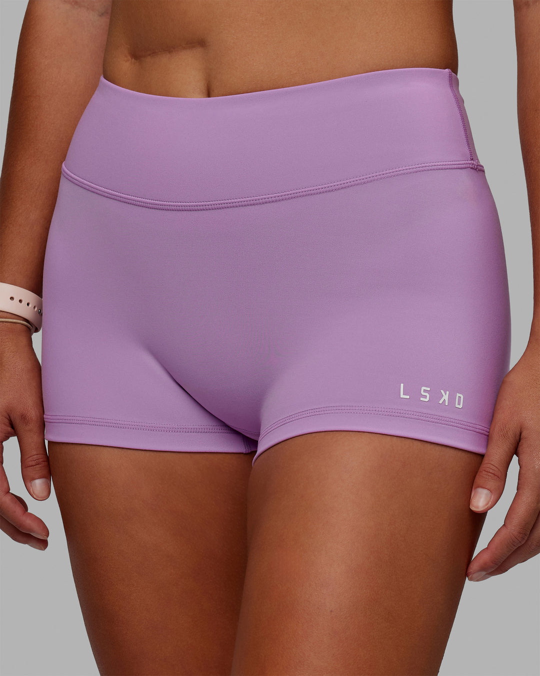 Woman wearing RXD Low-Rise 2" Short - Light Violet