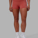 Woman wearing RXD Micro Short Tights - Mineral Red