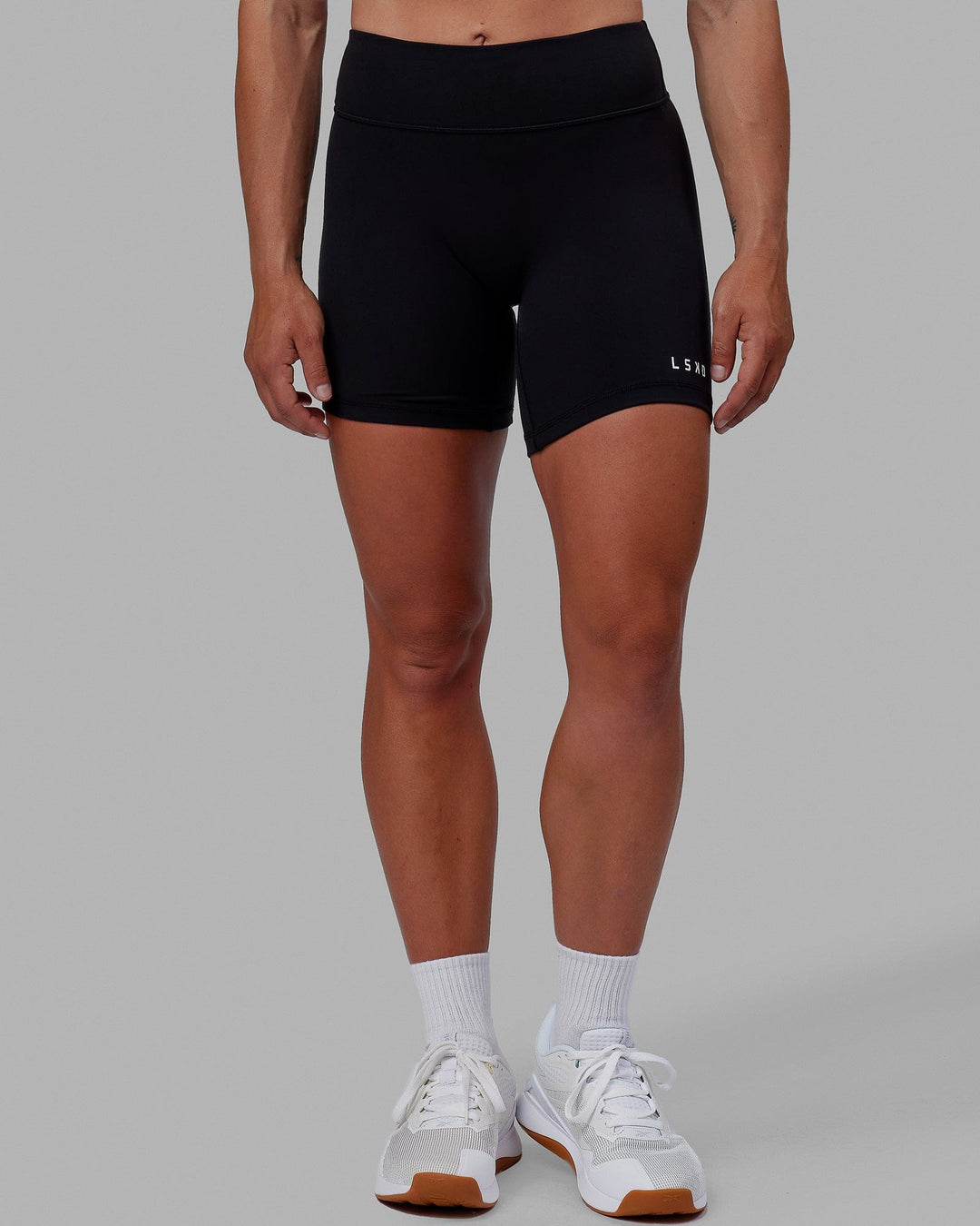 Woman wearing RXD Low-Rise 6&quot; Short - Black