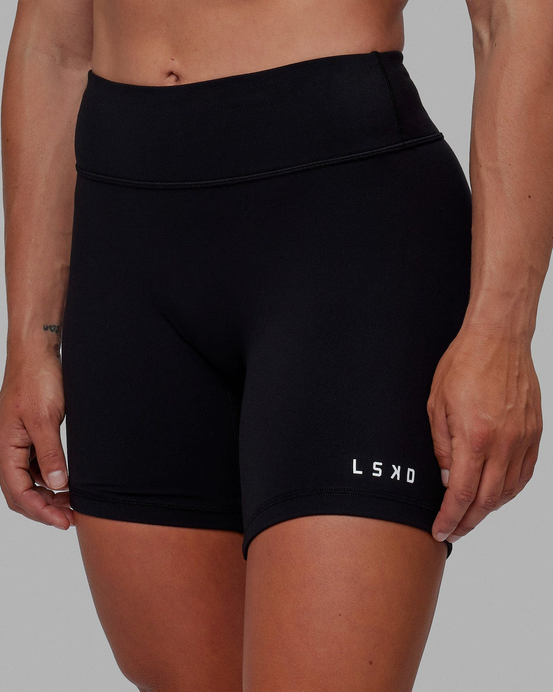 Woman wearing RXD Low-Rise 6&quot; Short - Black