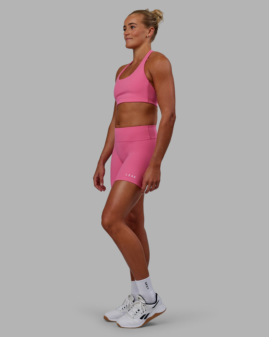 Woman wearing RXD Low-Rise 6&quot; Short - Carmine Rose