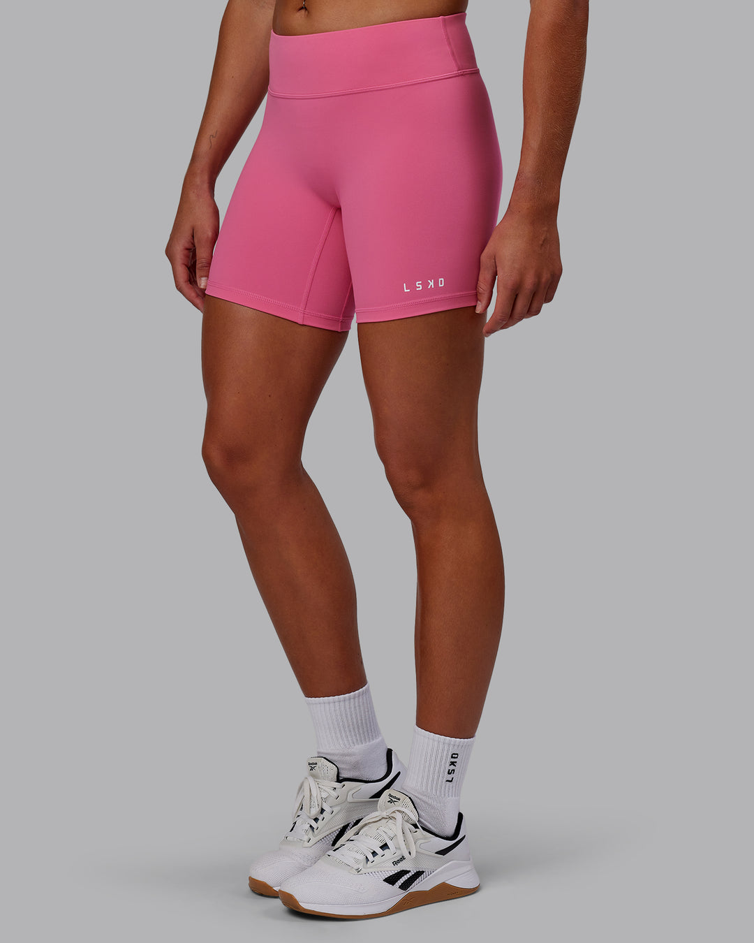 Woman wearing RXD Low-Rise 6&quot; Short - Carmine Rose