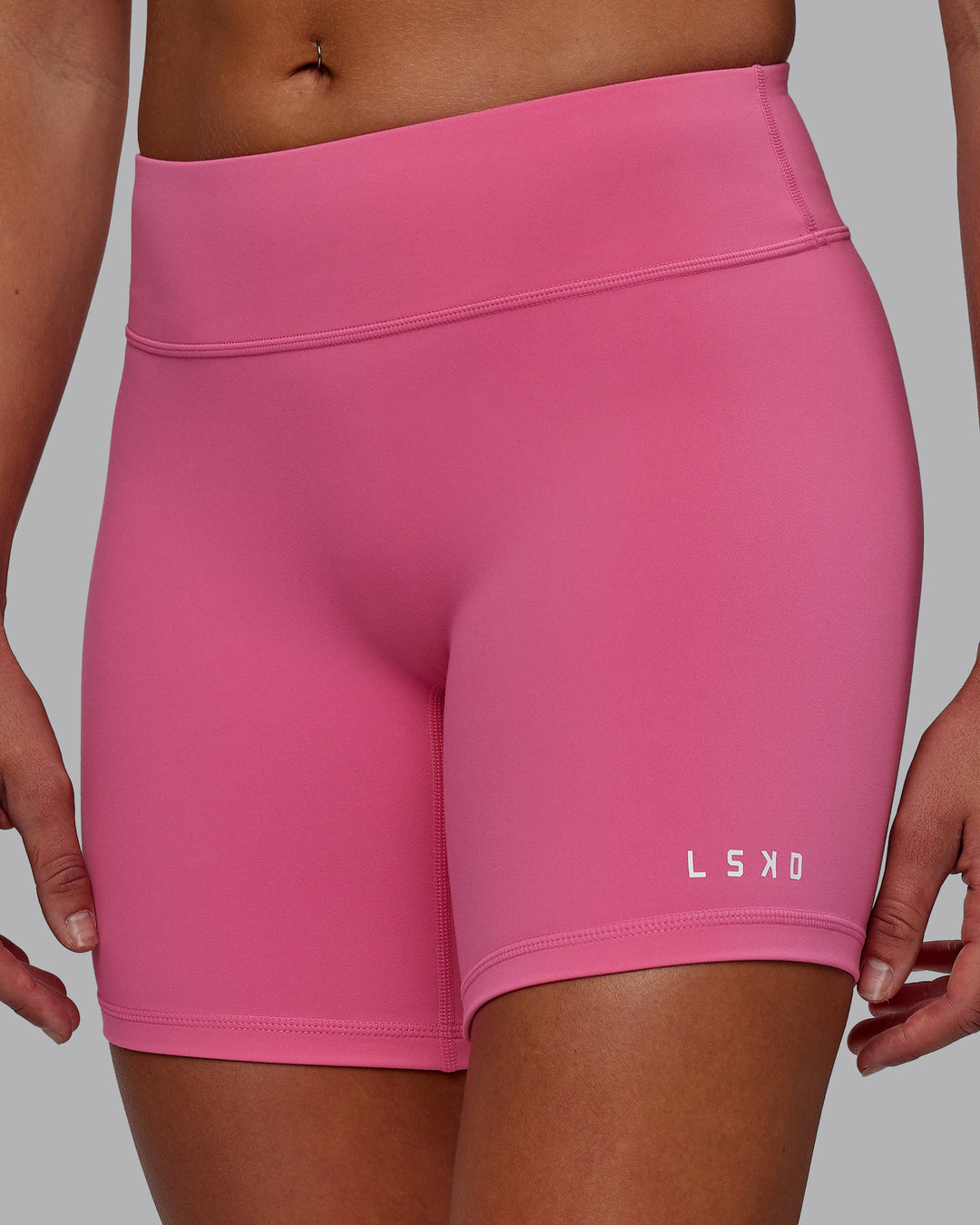 Woman wearing RXD Low-Rise 6&quot; Short - Carmine Rose